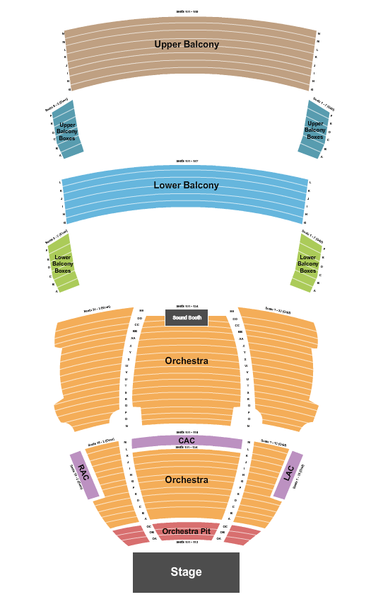 SAFE Credit Union Performing Arts Center Nutcracker Seating Chart